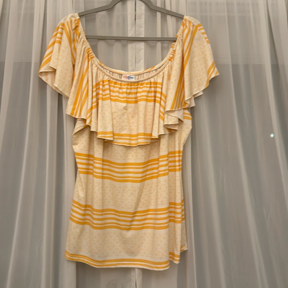 Lularoe Resort Collection – Alana – 2xl – Yellow and light cream